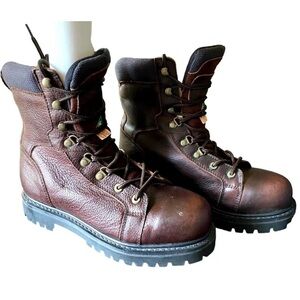 New Mens Dakota Size 8M 529 8" STSP Steel Toe Injected Welt Boots Brown Leather